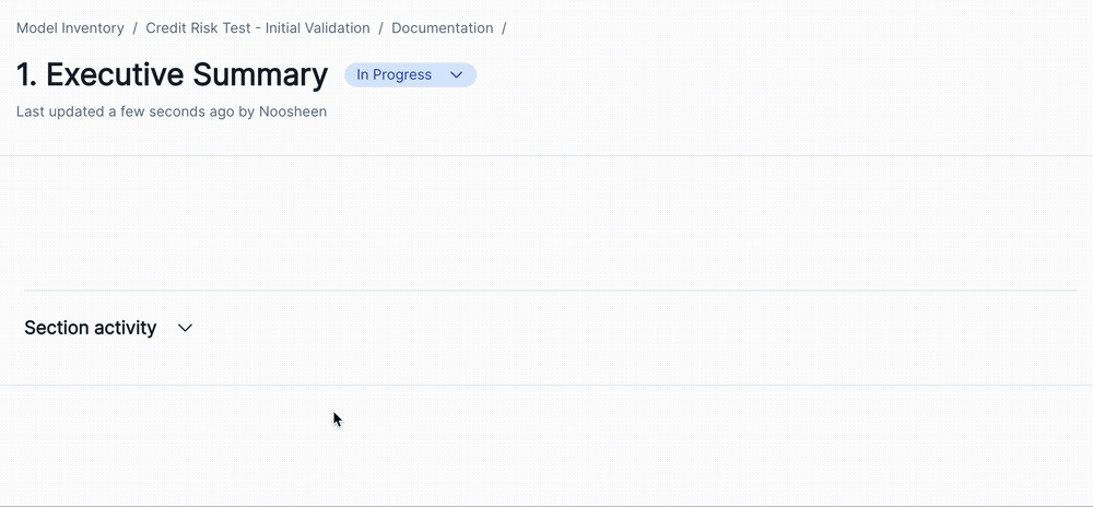 An animation that shows how to insert a mathematical formula using LaTex within a simple text block