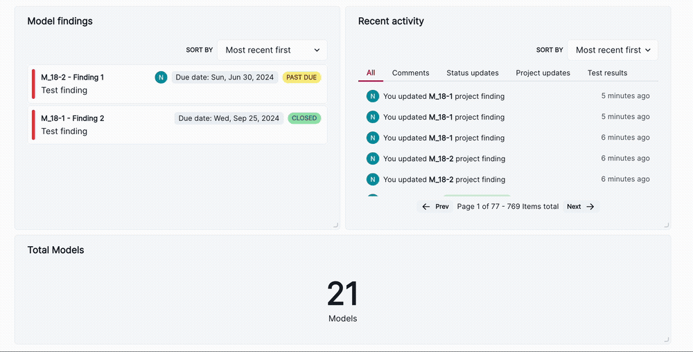 A gif demonstrating dashboard widgets being moved and resized